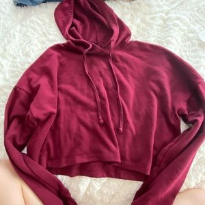 mini crop top hoodie